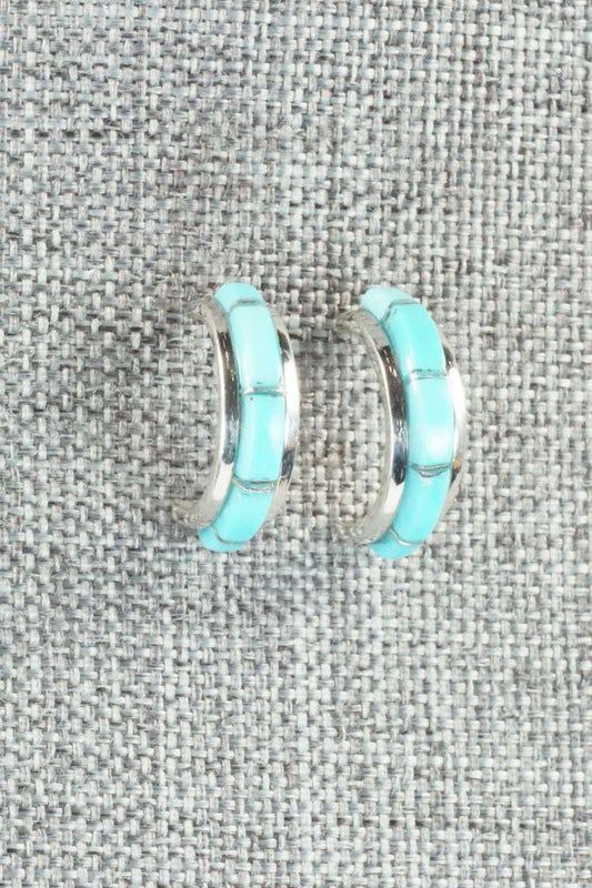 Turquoise & Sterling Silver Earrings - Lanore Panteah