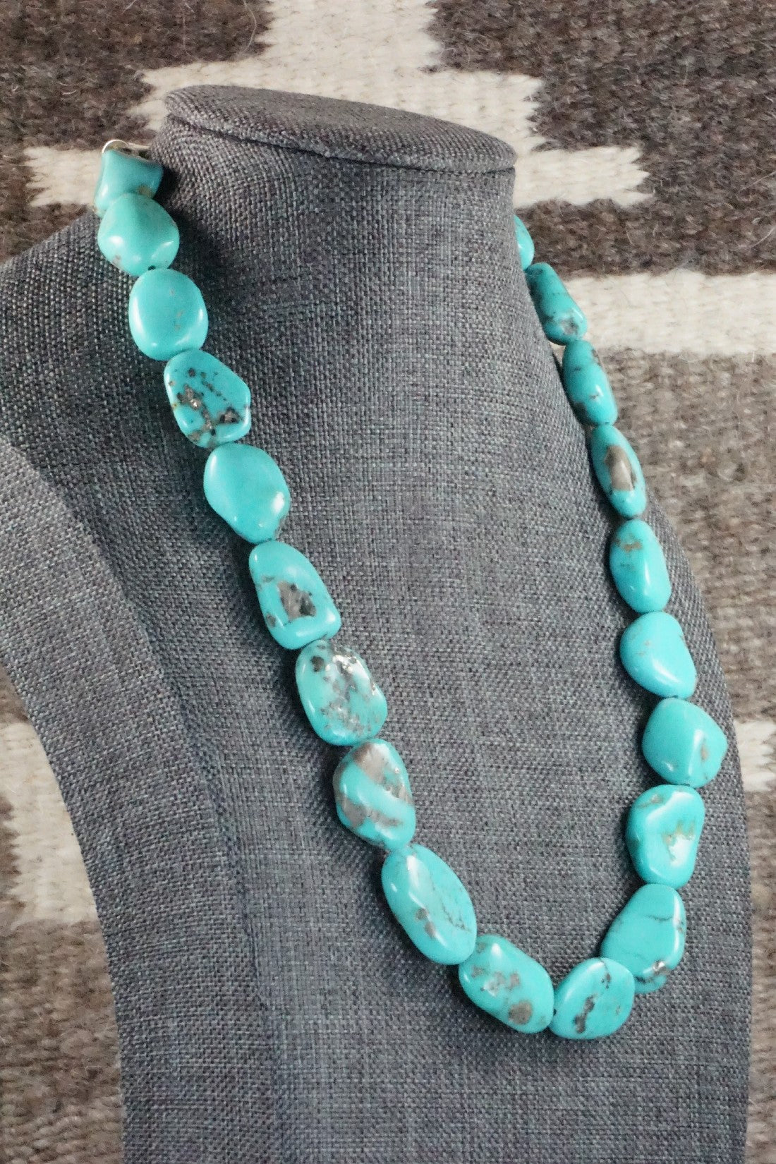 Turquoise & Sterling Silver Necklace - Doreen Jake