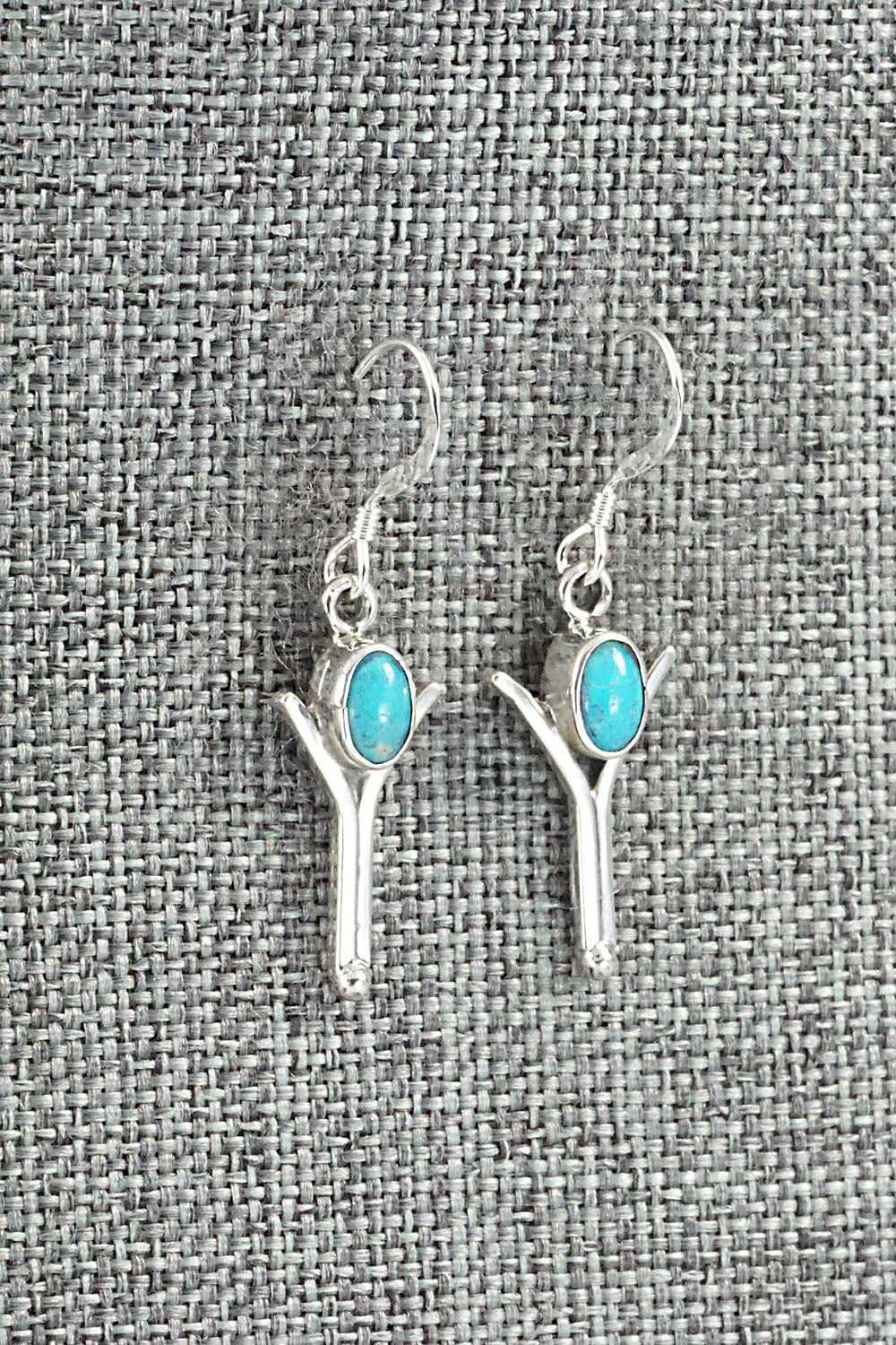 Turquoise & Sterling Silver Earrings - Gary Shorty
