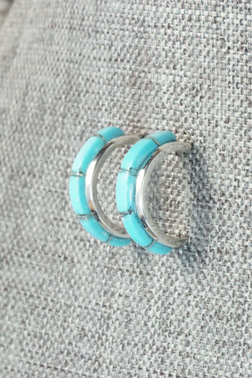 Turquoise & Sterling Silver Earrings - Lanore Panteah