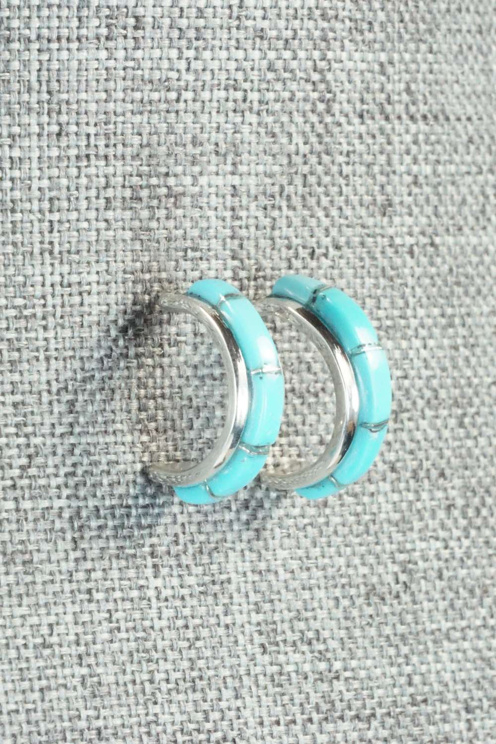 Turquoise & Sterling Silver Earrings - Lanore Panteah
