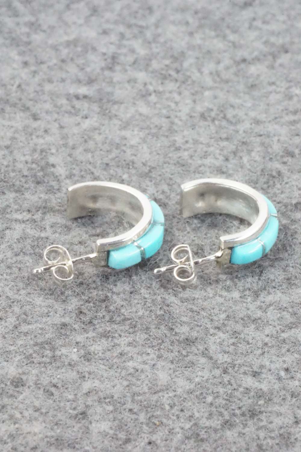 Turquoise & Sterling Silver Earrings - Lanore Panteah