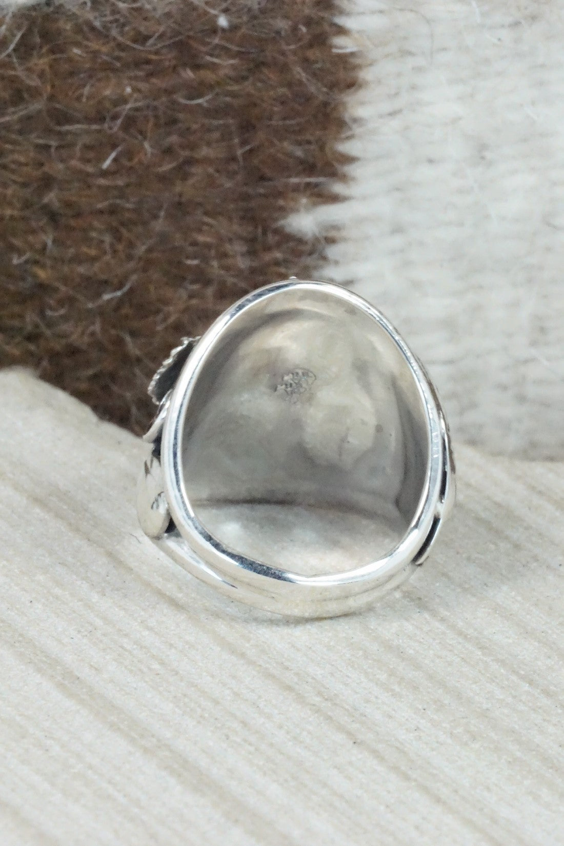 Turquoise & Sterling Silver Ring - Jeannette Saunders - Size 10.5