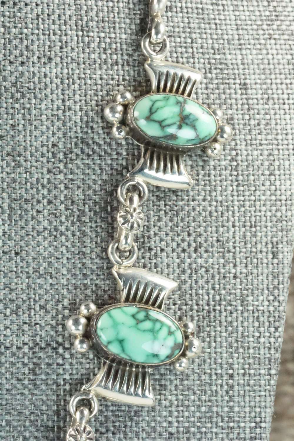 Variscite & Sterling Silver Necklace - Navajo