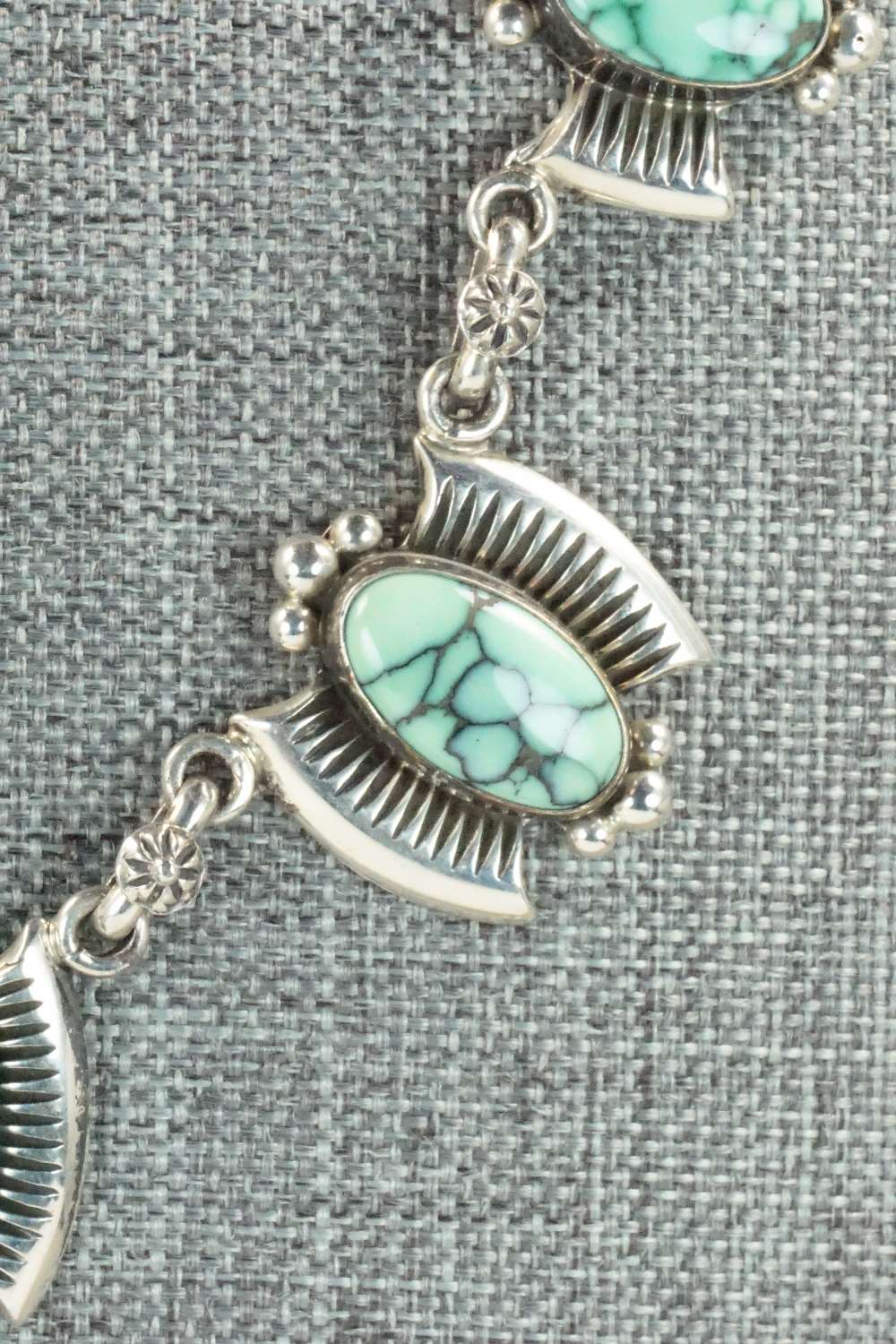 Variscite & Sterling Silver Necklace - Navajo