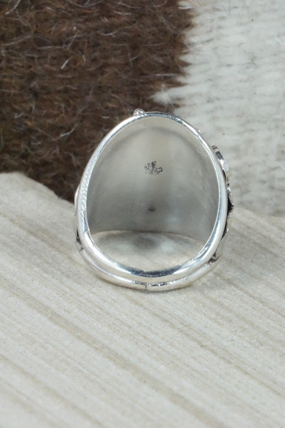 Turquoise & Sterling Silver Ring - Jeannette Saunders - Size 11