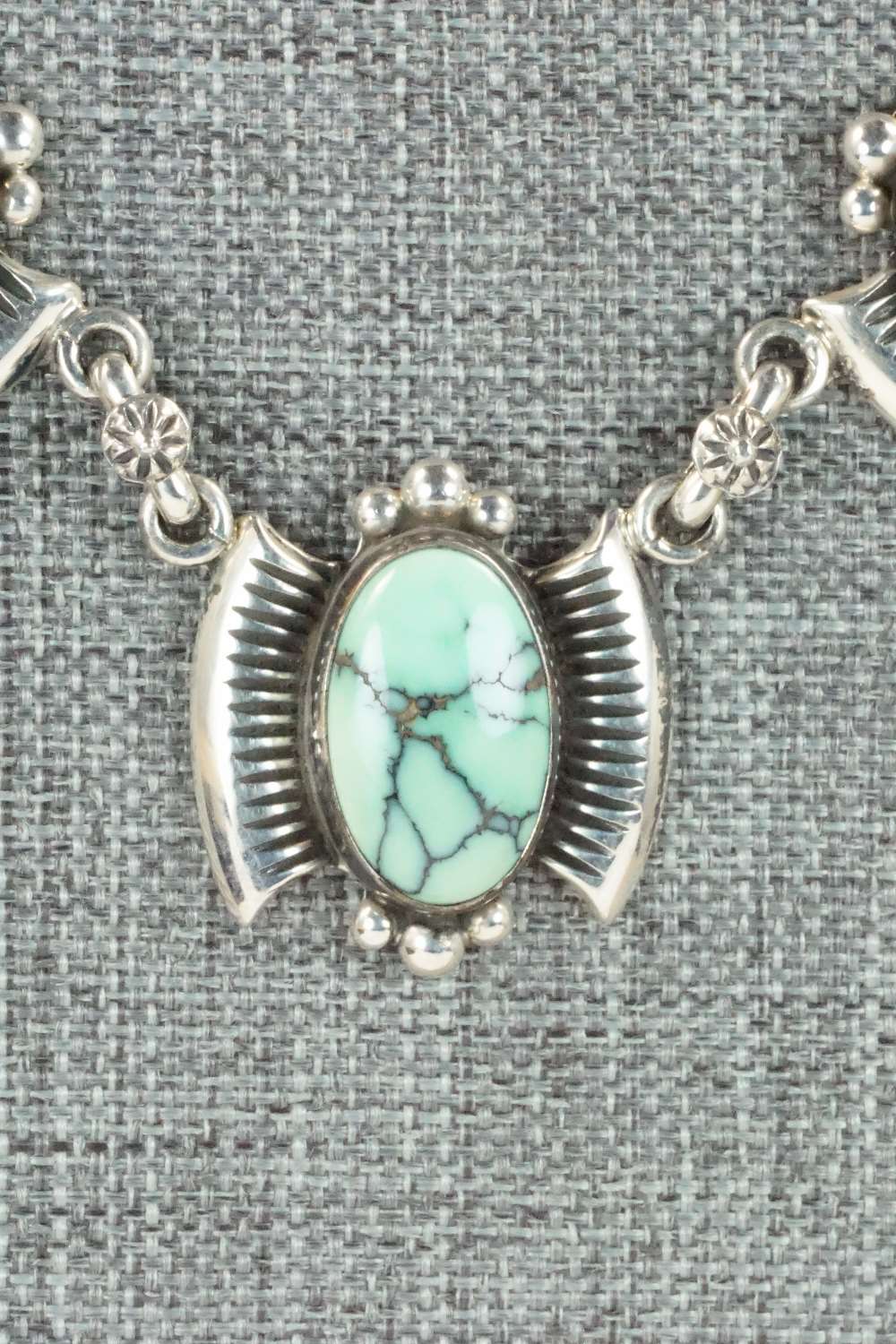 Variscite & Sterling Silver Necklace - Navajo
