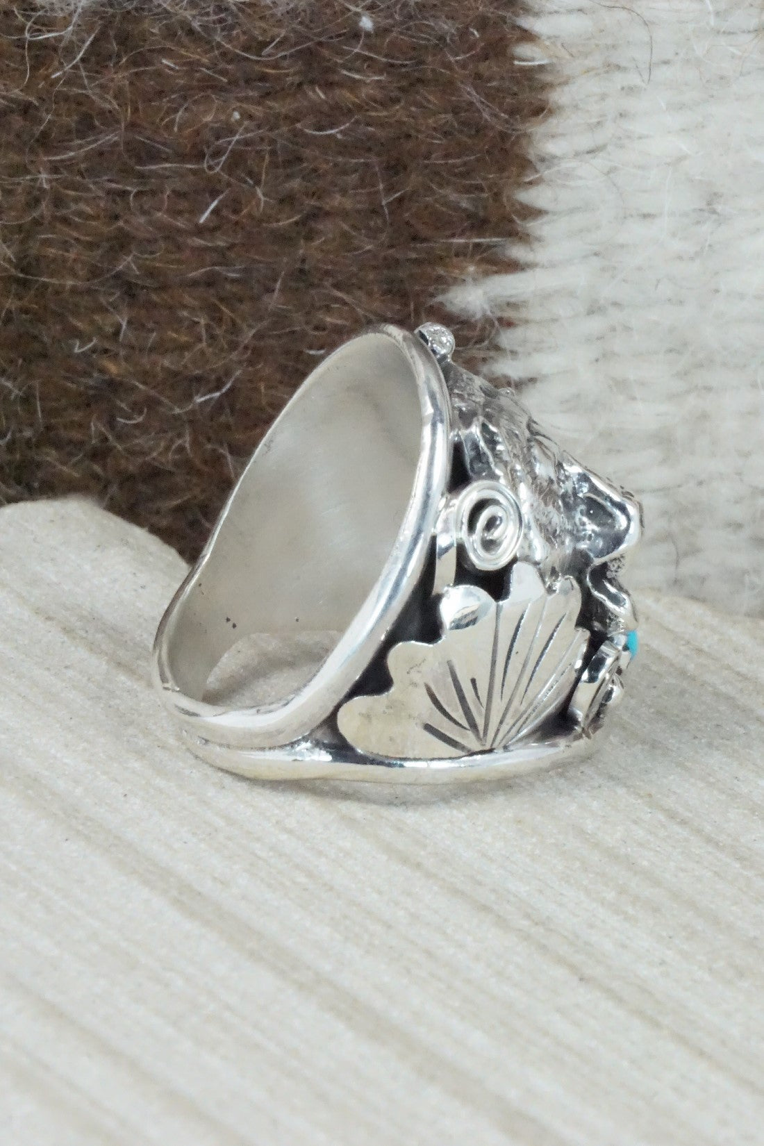 Turquoise & Sterling Silver Ring - Jeannette Saunders - Size 11