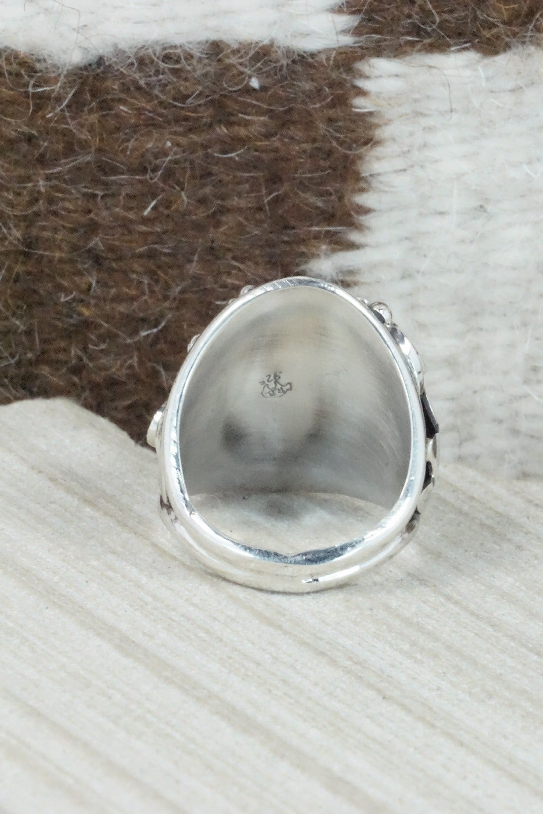 Turquoise & Sterling Silver Ring - Jeannette Saunders - Size 10.5