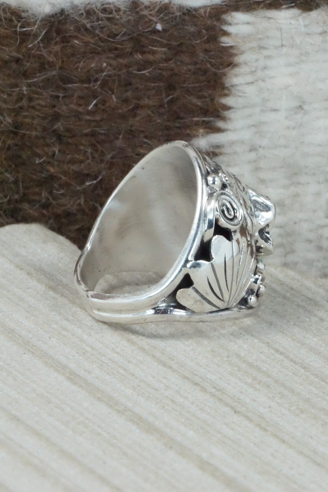 Turquoise & Sterling Silver Ring - Jeannette Saunders - Size 10.5