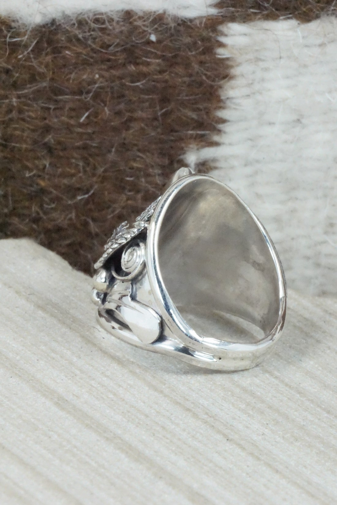 Turquoise & Sterling Silver Ring - Jeannette Saunders - Size 11.75