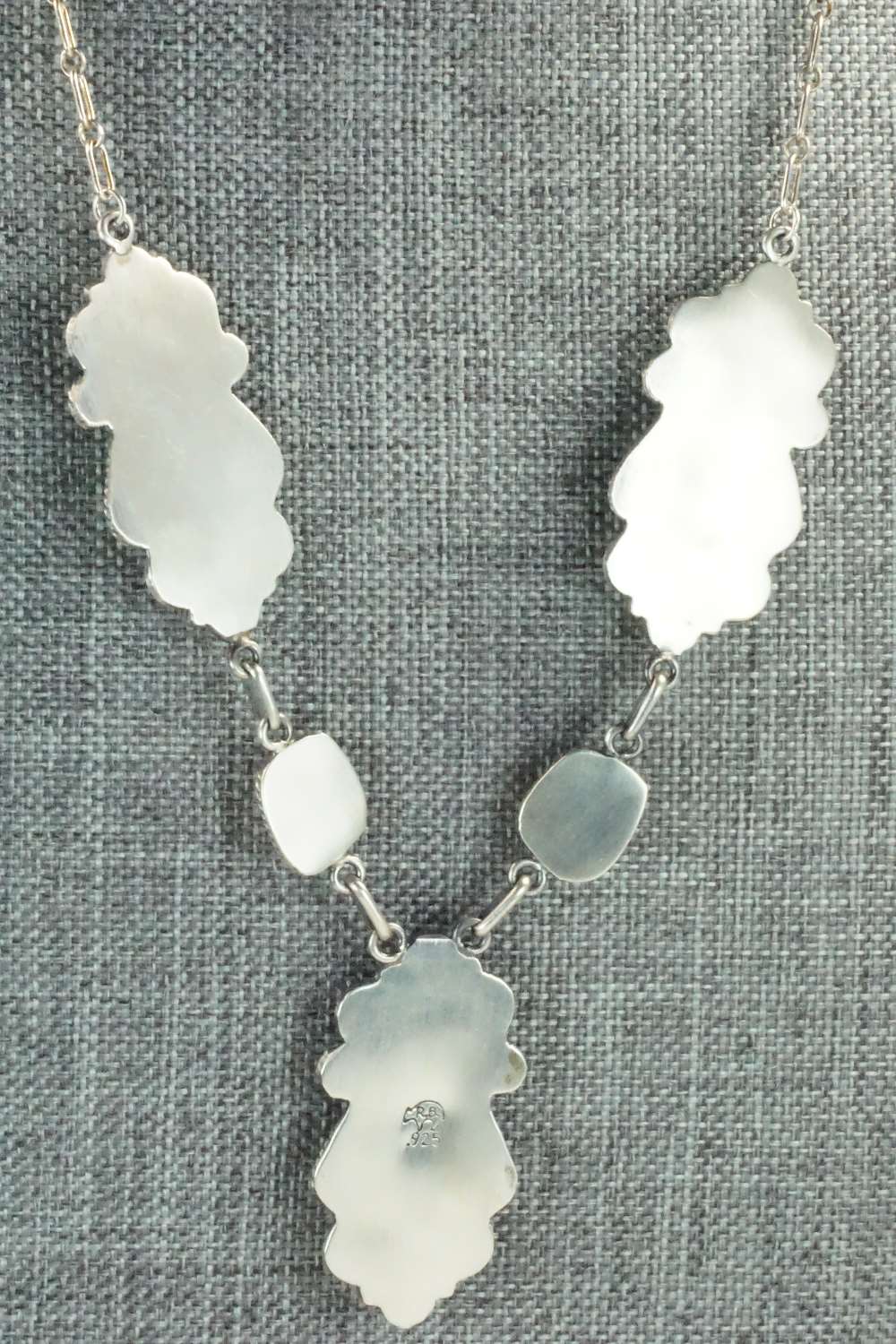 Turquoise, Coral & Sterling Silver Necklace - Navajo