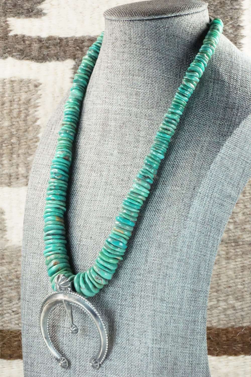 Turquoise & Sterling Silver Necklace - Navajo