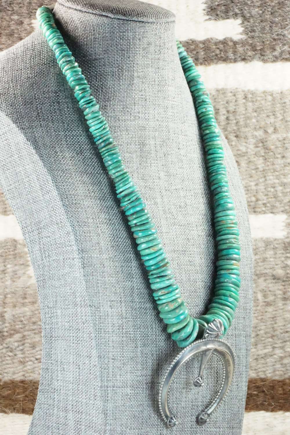 Turquoise & Sterling Silver Necklace - Navajo
