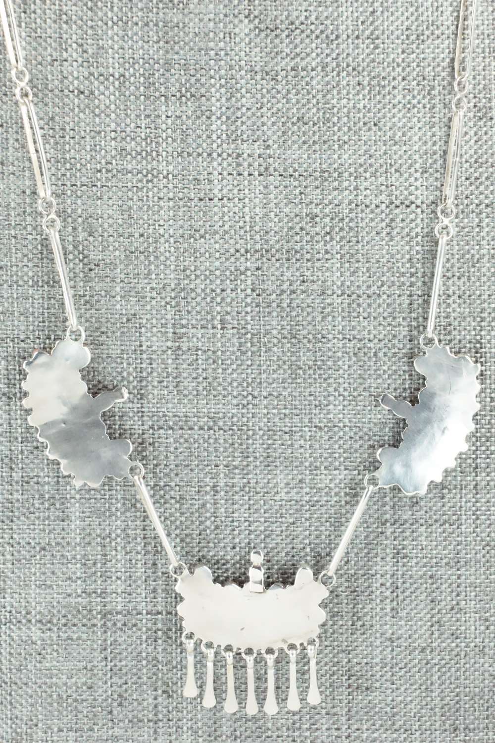 Coral & Sterling Silver Necklace and Earrings Set - Florine Beyuka