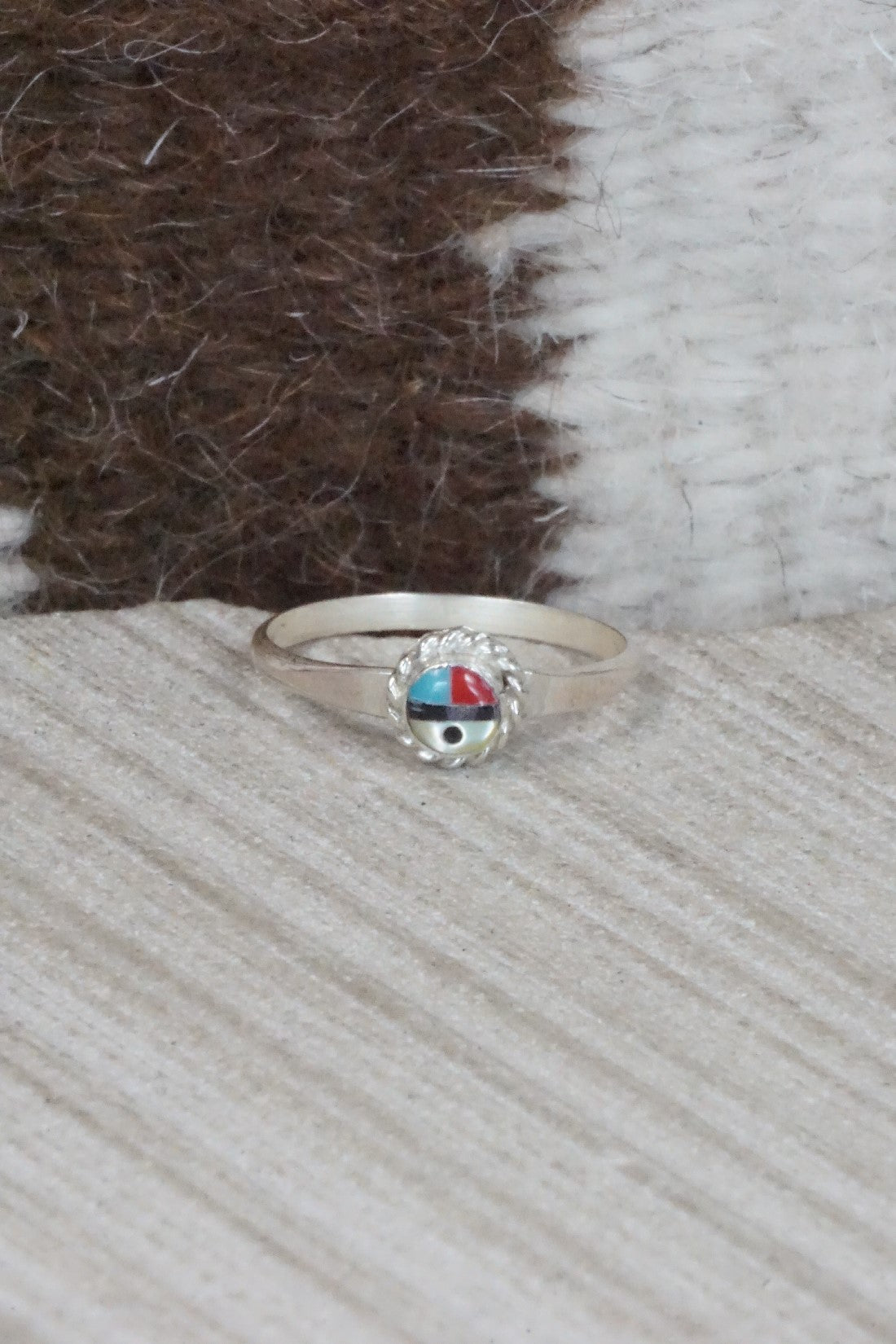 Multi Stone & Sterling Silver Ring - Devoria Bowakity - Size 4.75