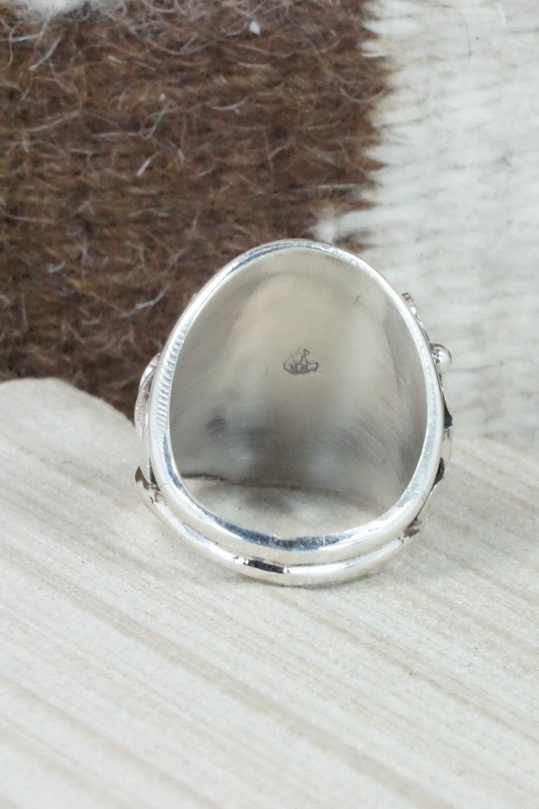Turquoise & Sterling Silver Ring - Jeannette Saunders - Size 11.75