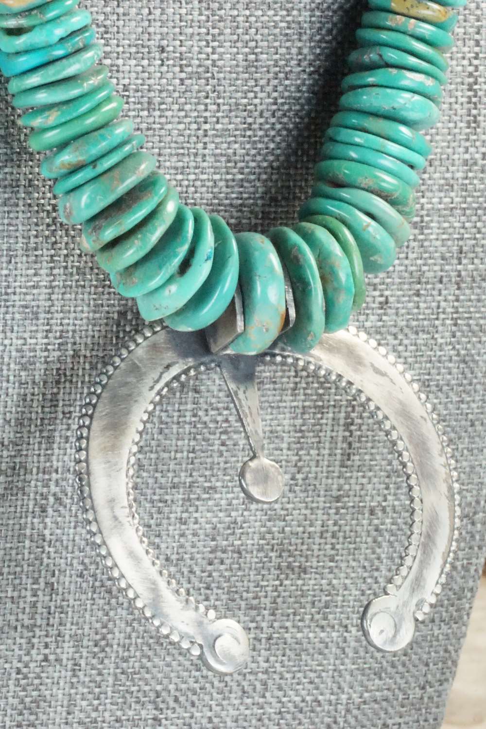 Turquoise & Sterling Silver Necklace - Navajo