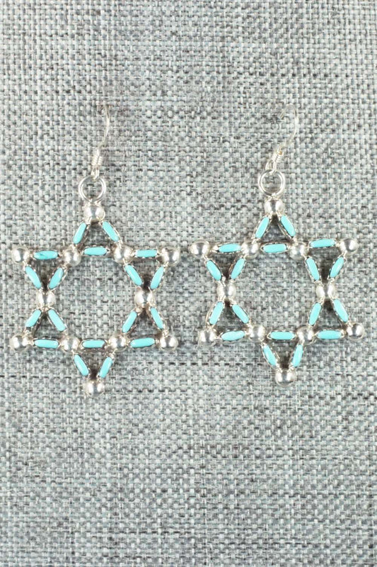 Turquoise & Sterling Silver Earrings - D. Romancito