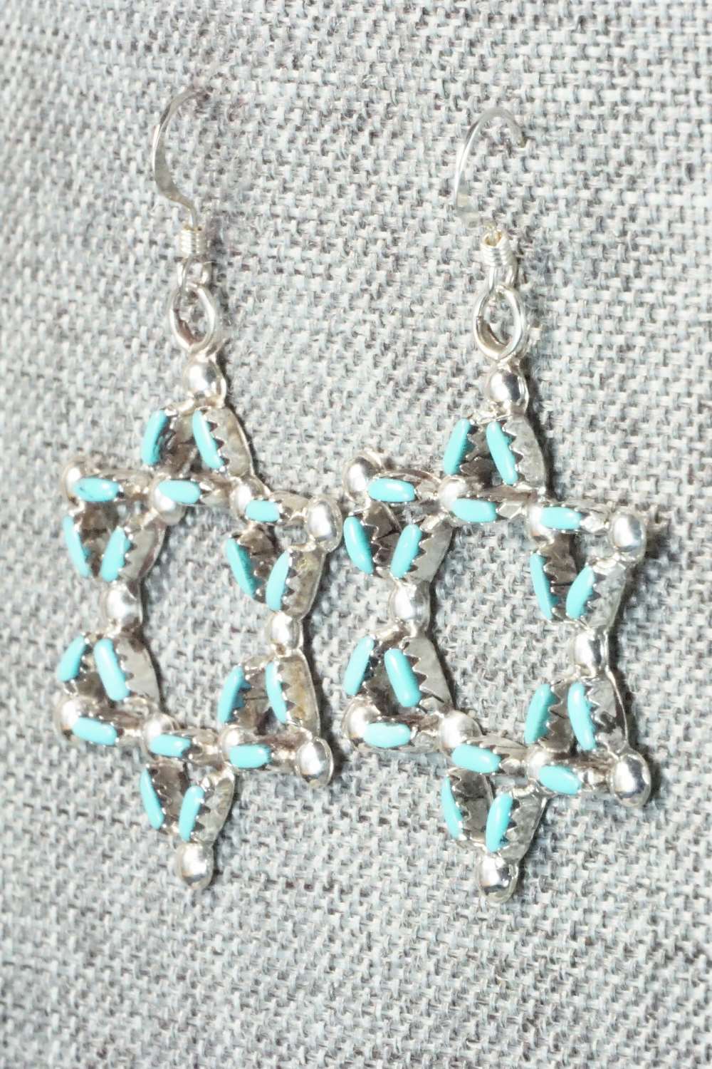 Turquoise & Sterling Silver Earrings - D. Romancito