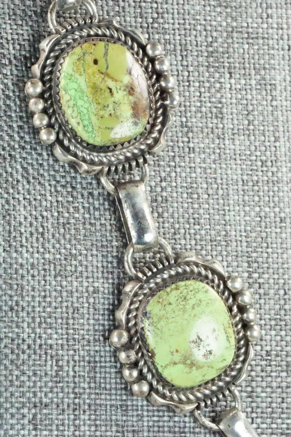 Gaspeite & Sterling Silver Necklace - T. Yazzie
