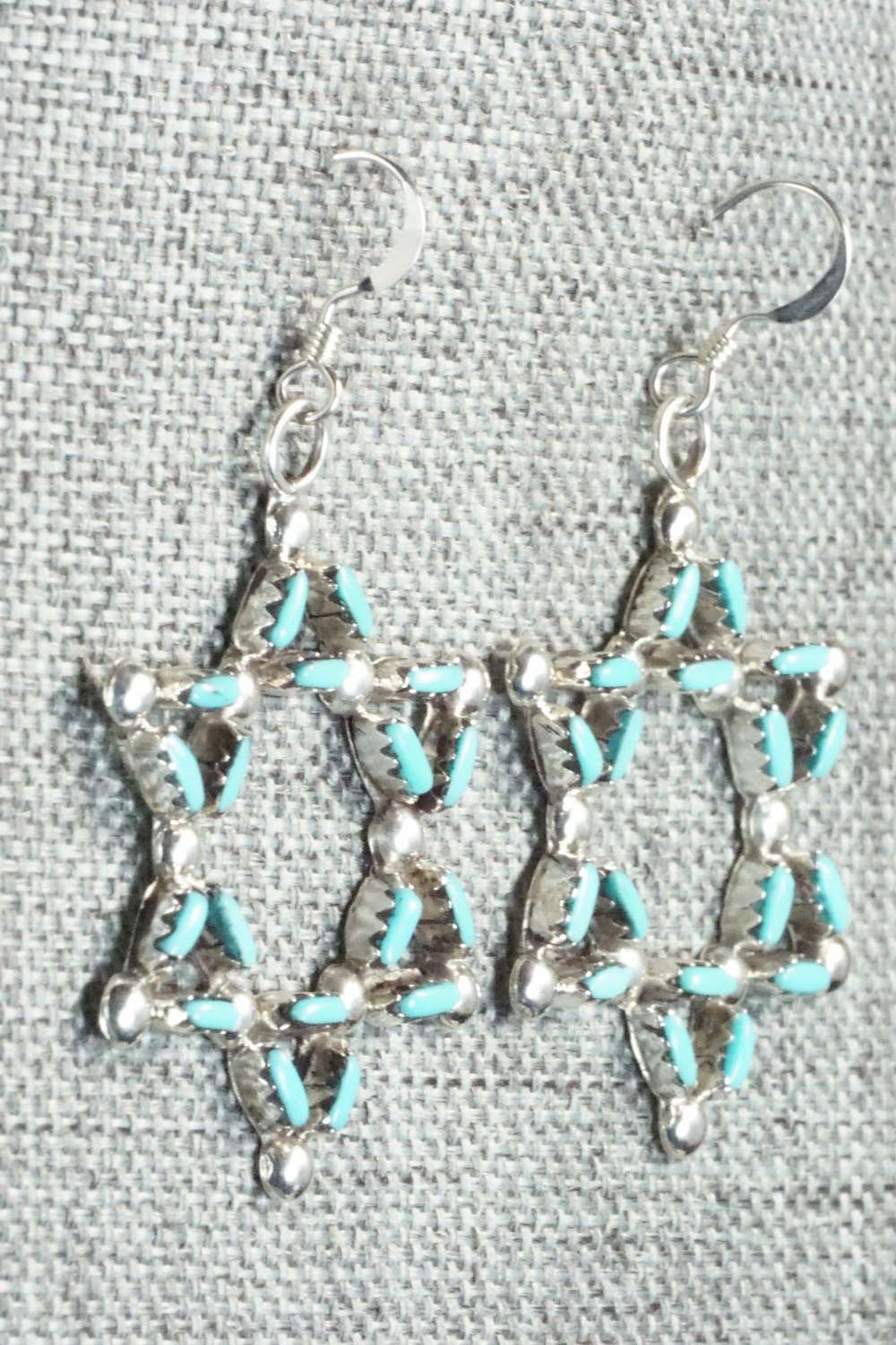 Turquoise & Sterling Silver Earrings - D. Romancito