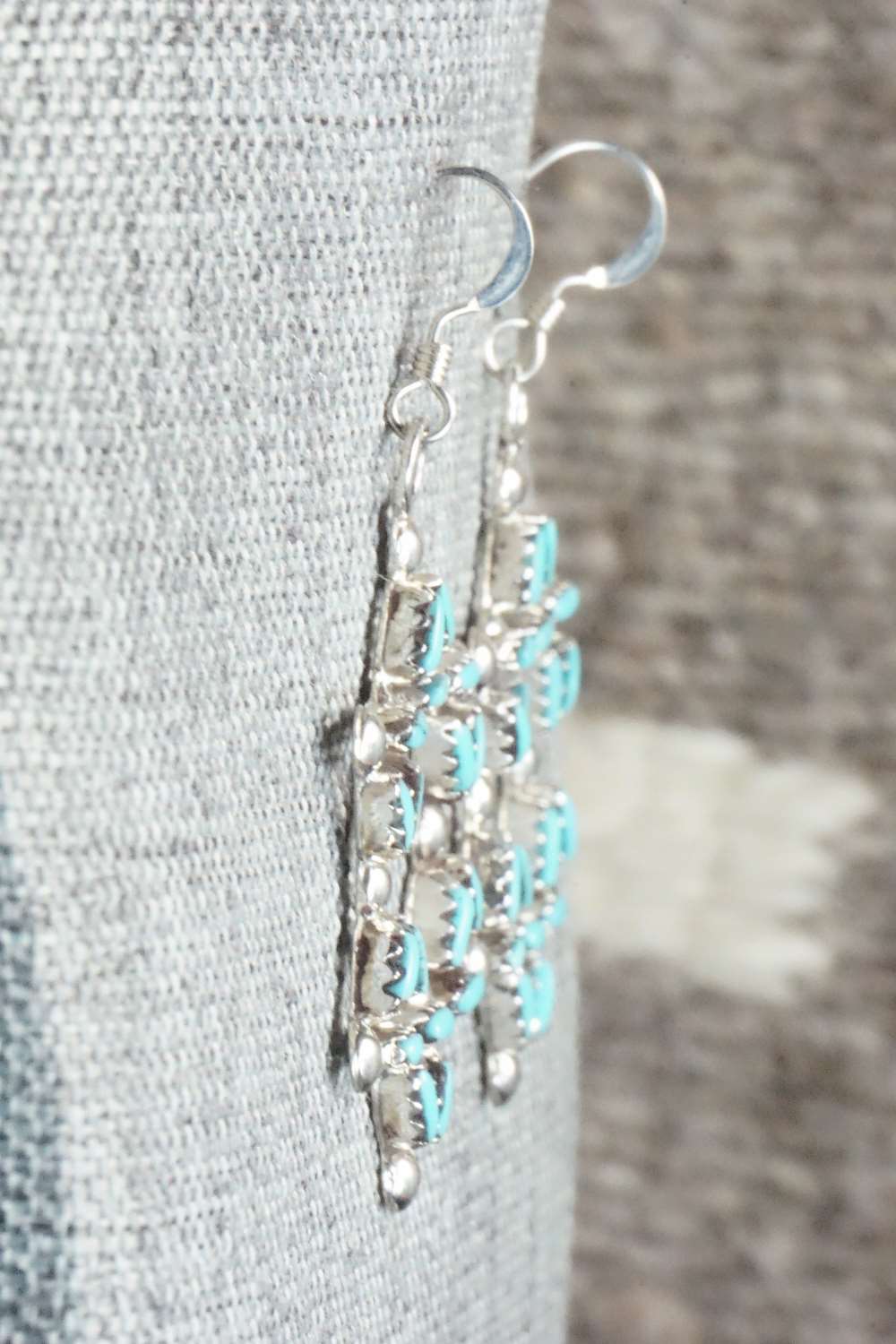 Turquoise & Sterling Silver Earrings - D. Romancito