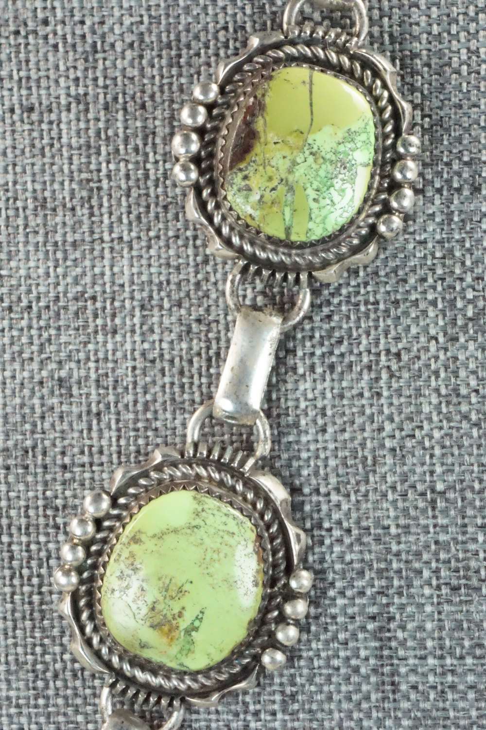 Gaspeite & Sterling Silver Necklace - T. Yazzie