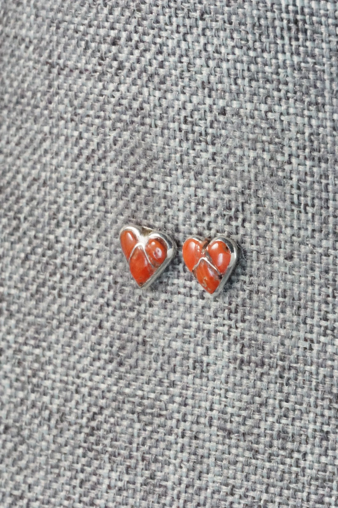 Coral & Sterling Silver Earrings - Jolena Haskie