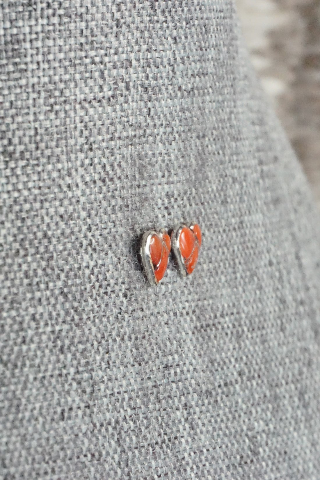 Coral & Sterling Silver Earrings - Jolena Haskie