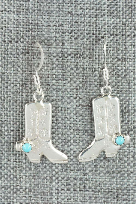 Turquoise & Sterling Silver Earrings - Bruce Chee