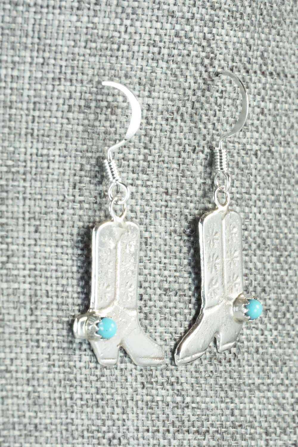 Turquoise & Sterling Silver Earrings - Bruce Chee