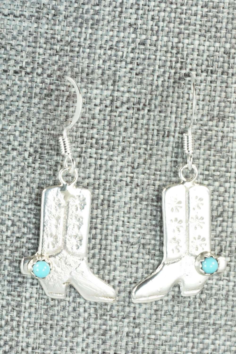Turquoise & Sterling Silver Earrings - Bruce Chee