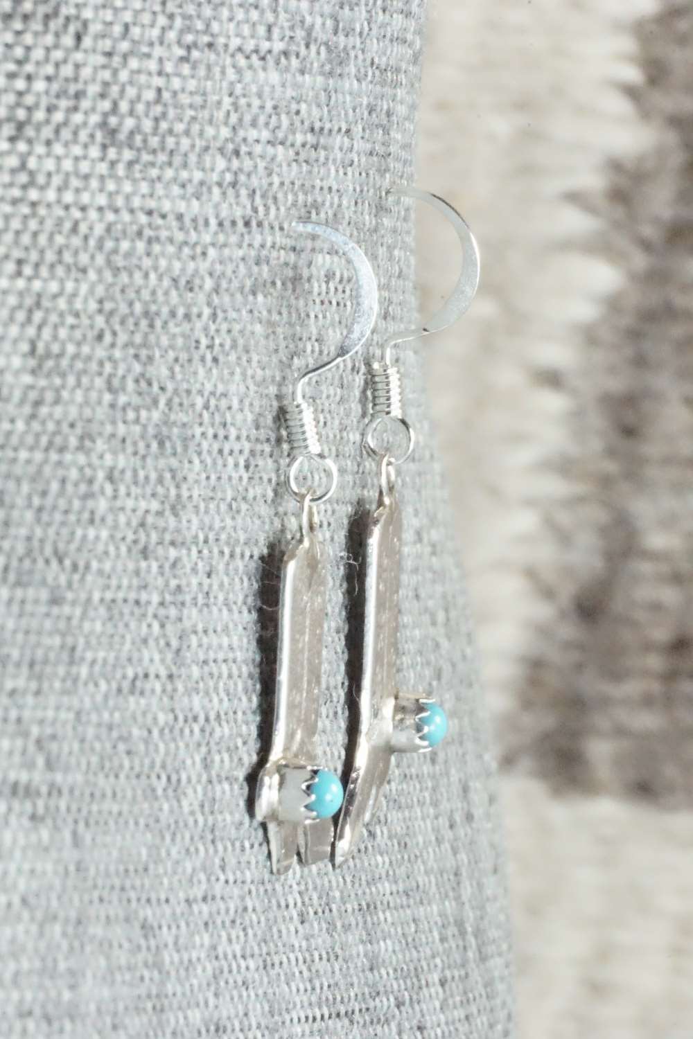 Turquoise & Sterling Silver Earrings - Bruce Chee