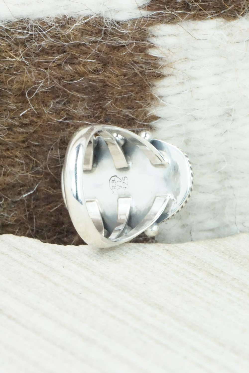 Turquoise & Sterling Silver Ring - Mark Barney - Size 5.75