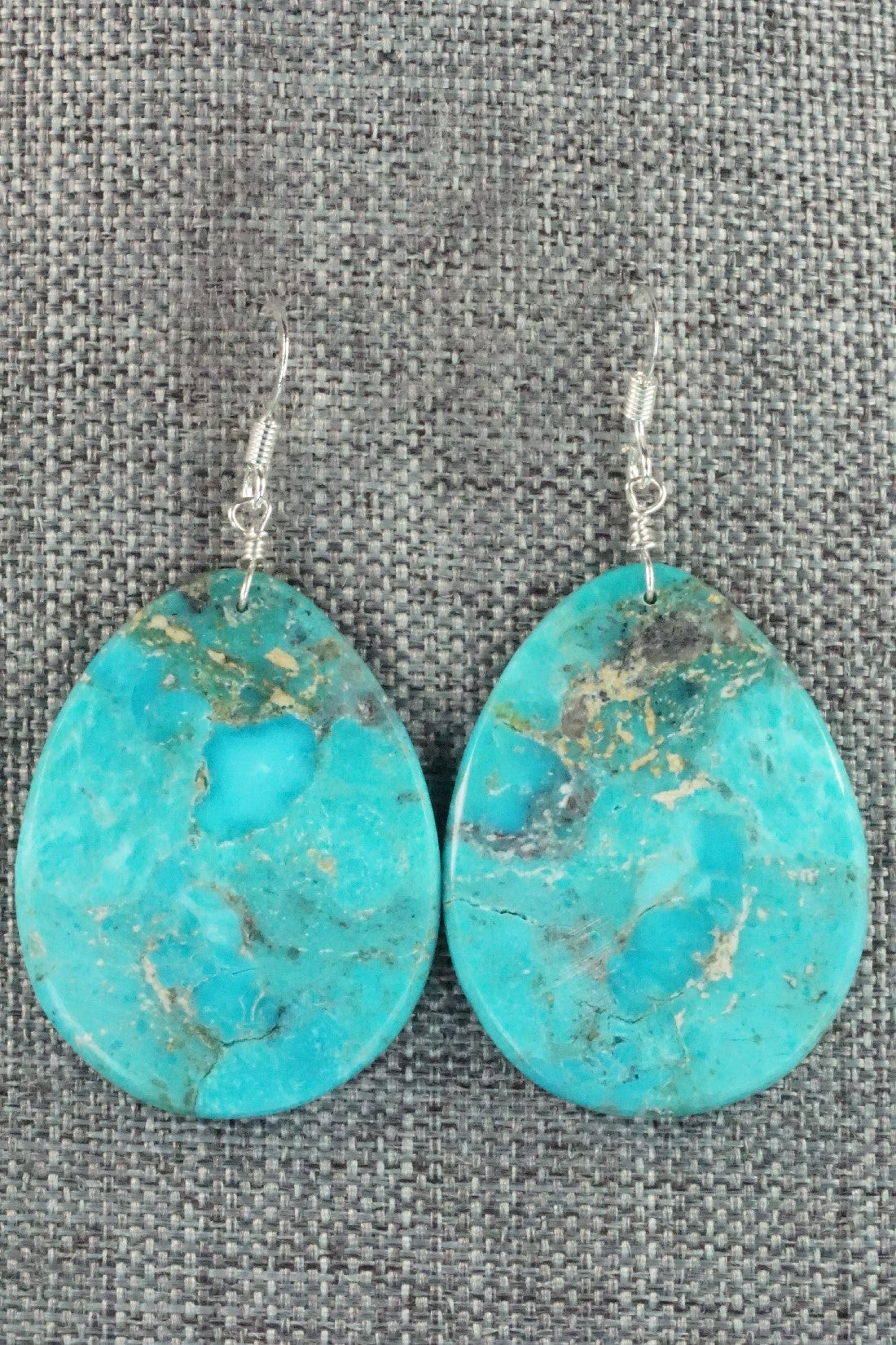 Turquoise & Sterling Silver Earrings - Lupe Lovato