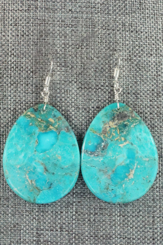 Turquoise & Sterling Silver Earrings - Lupe Lovato