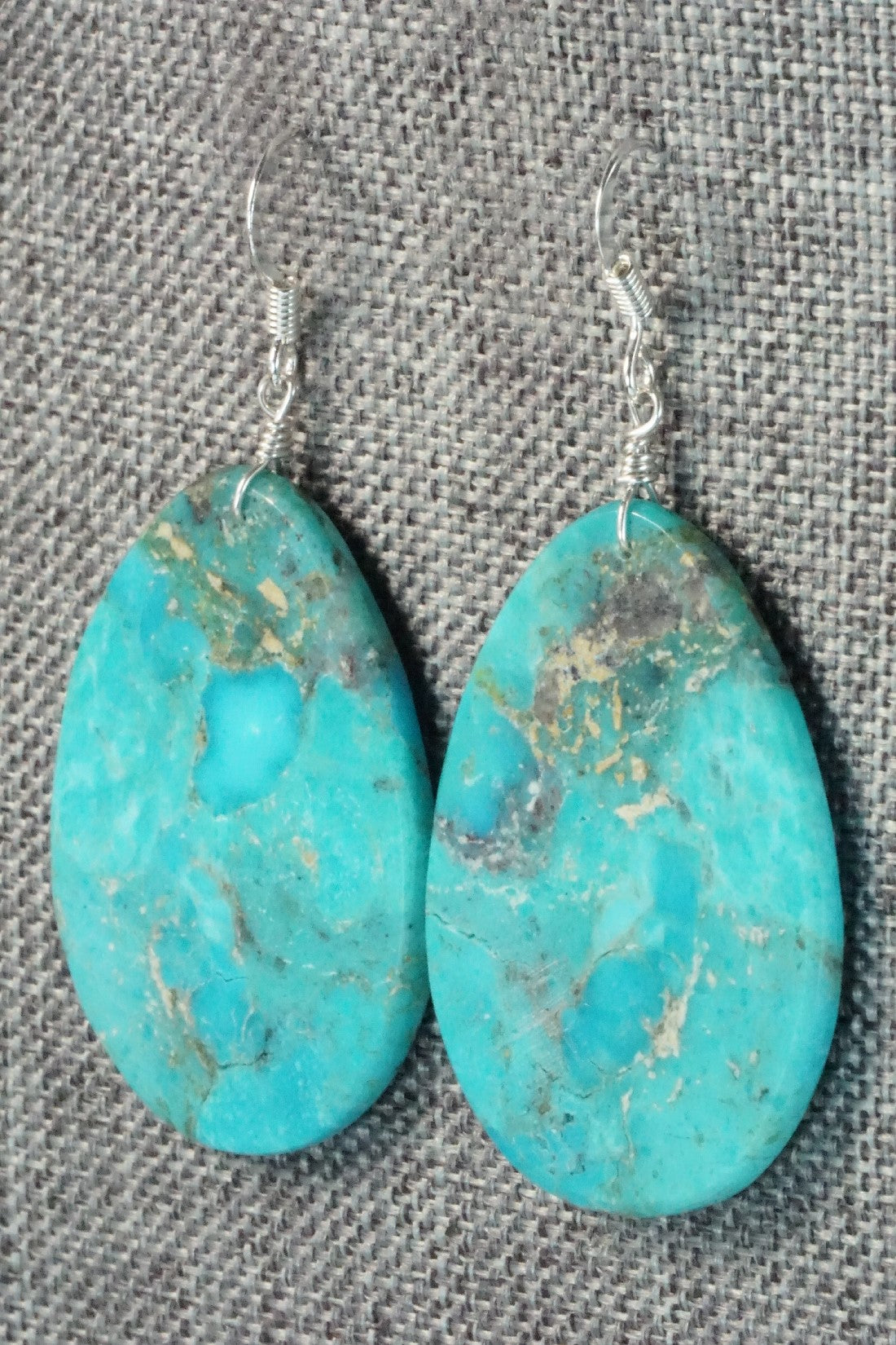 Turquoise & Sterling Silver Earrings - Lupe Lovato