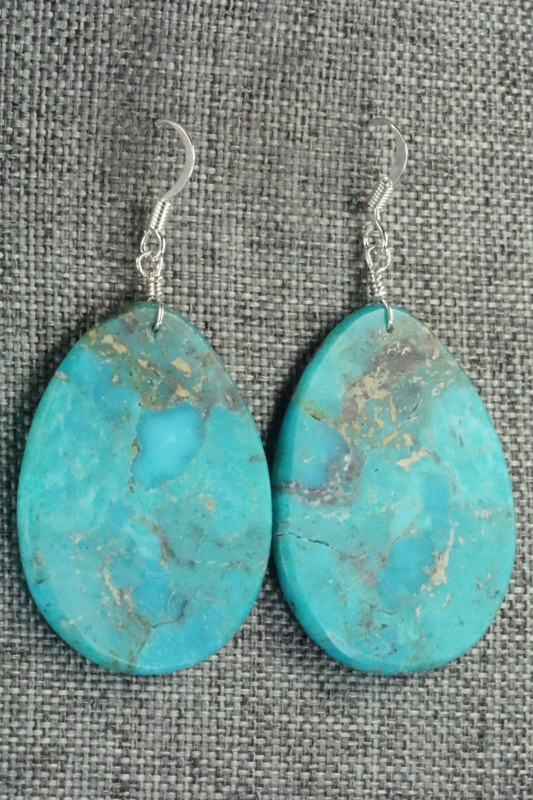 Turquoise & Sterling Silver Earrings - Lupe Lovato