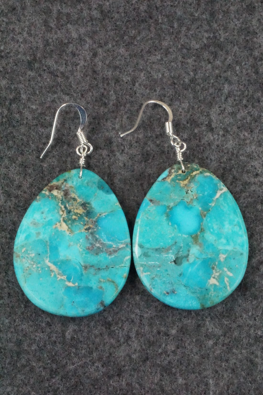 Turquoise & Sterling Silver Earrings - Lupe Lovato
