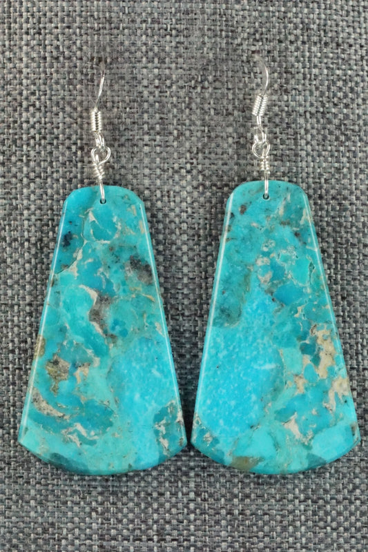 Turquoise & Sterling Silver Earrings - Lupe Lovato