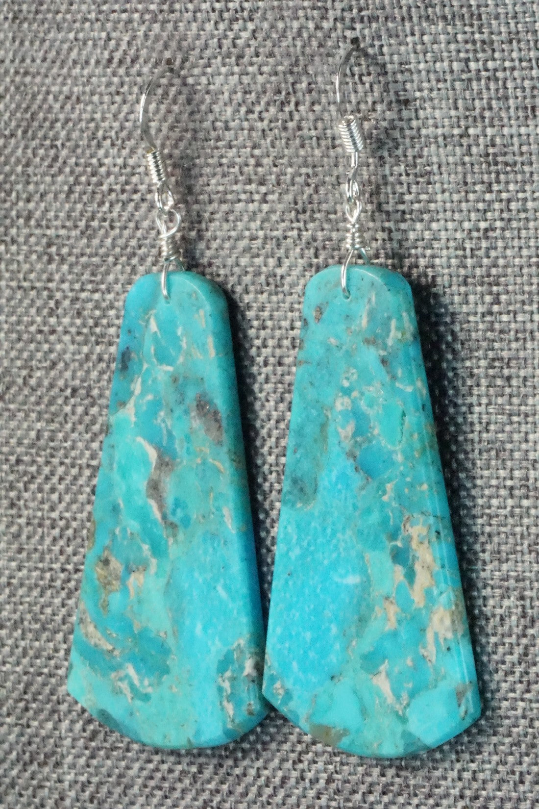 Turquoise & Sterling Silver Earrings - Lupe Lovato