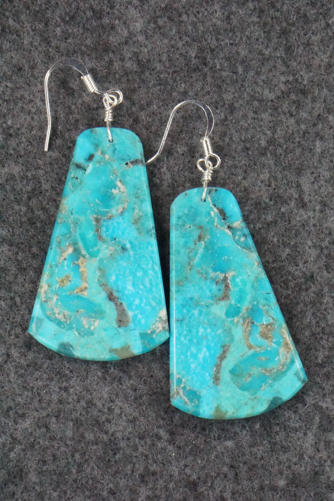 Turquoise & Sterling Silver Earrings - Lupe Lovato