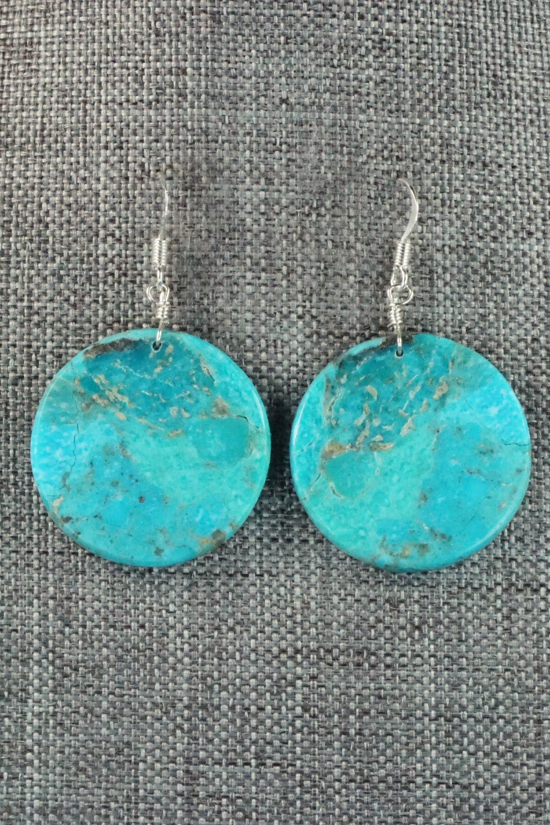 Turquoise & Sterling Silver Earrings - Lupe Lovato