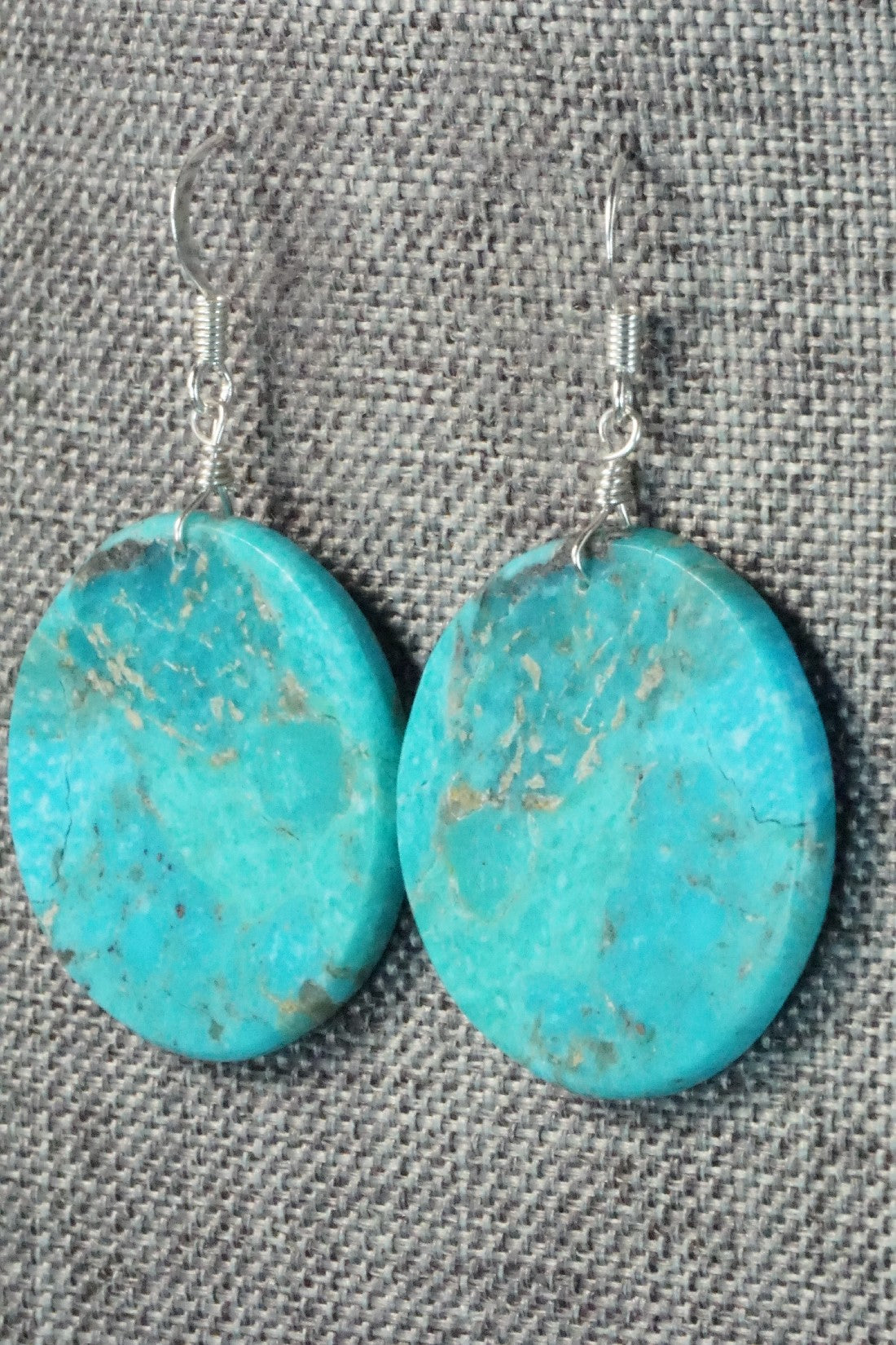 Turquoise & Sterling Silver Earrings - Lupe Lovato