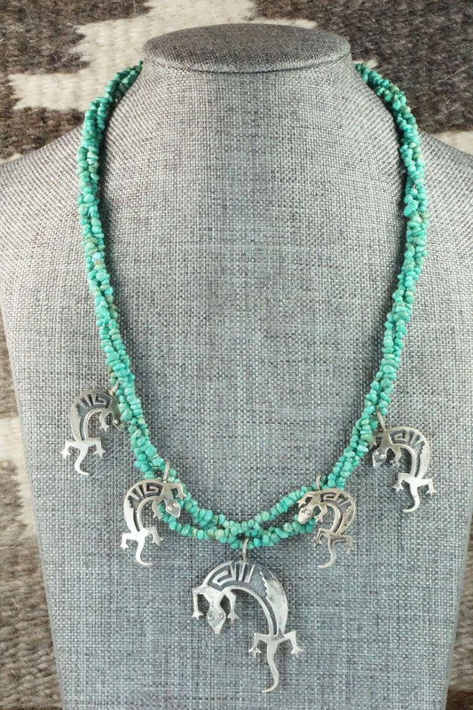 Turquoise & Sterling Silver Necklace - Charlie Bowie