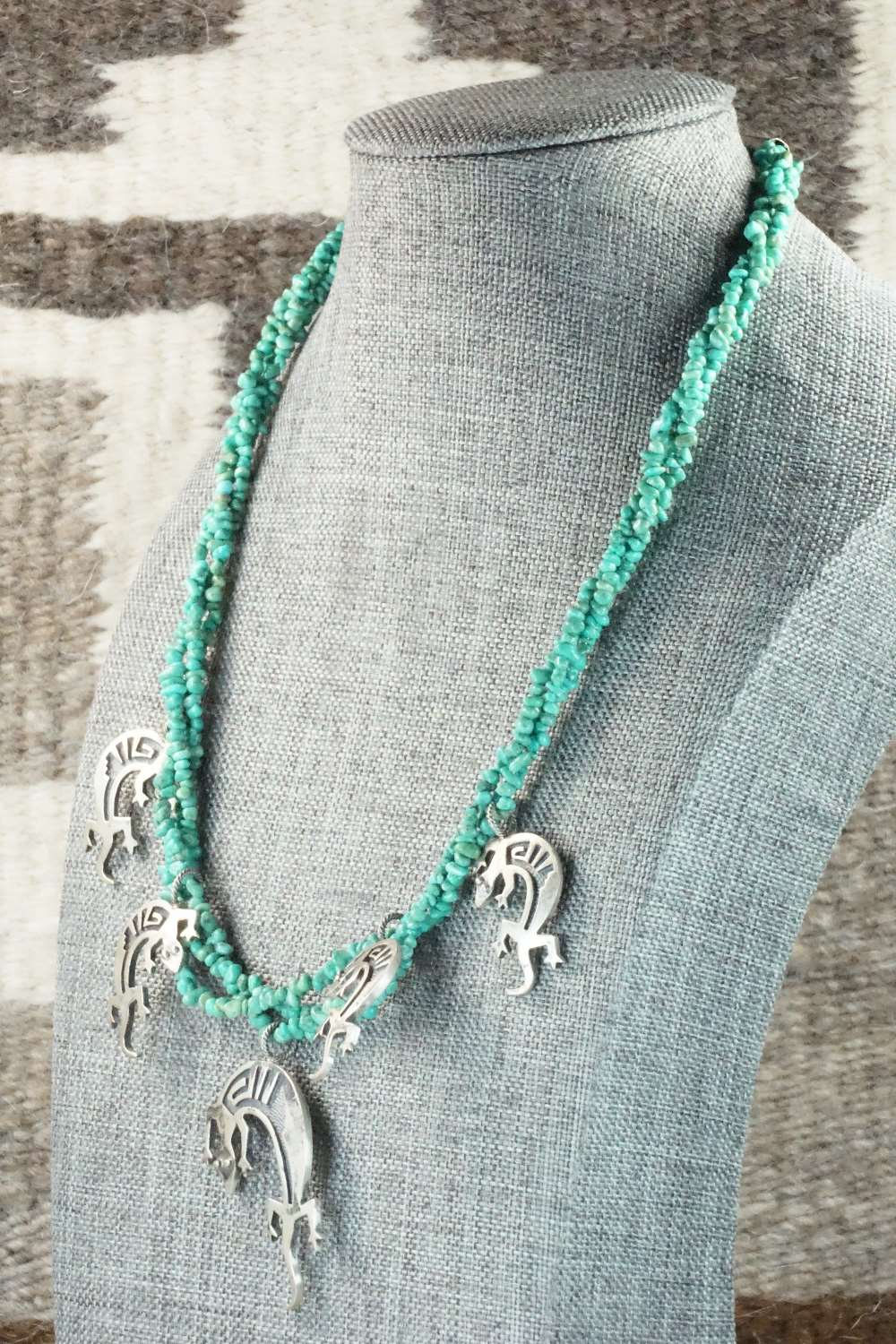 Turquoise & Sterling Silver Necklace - Charlie Bowie