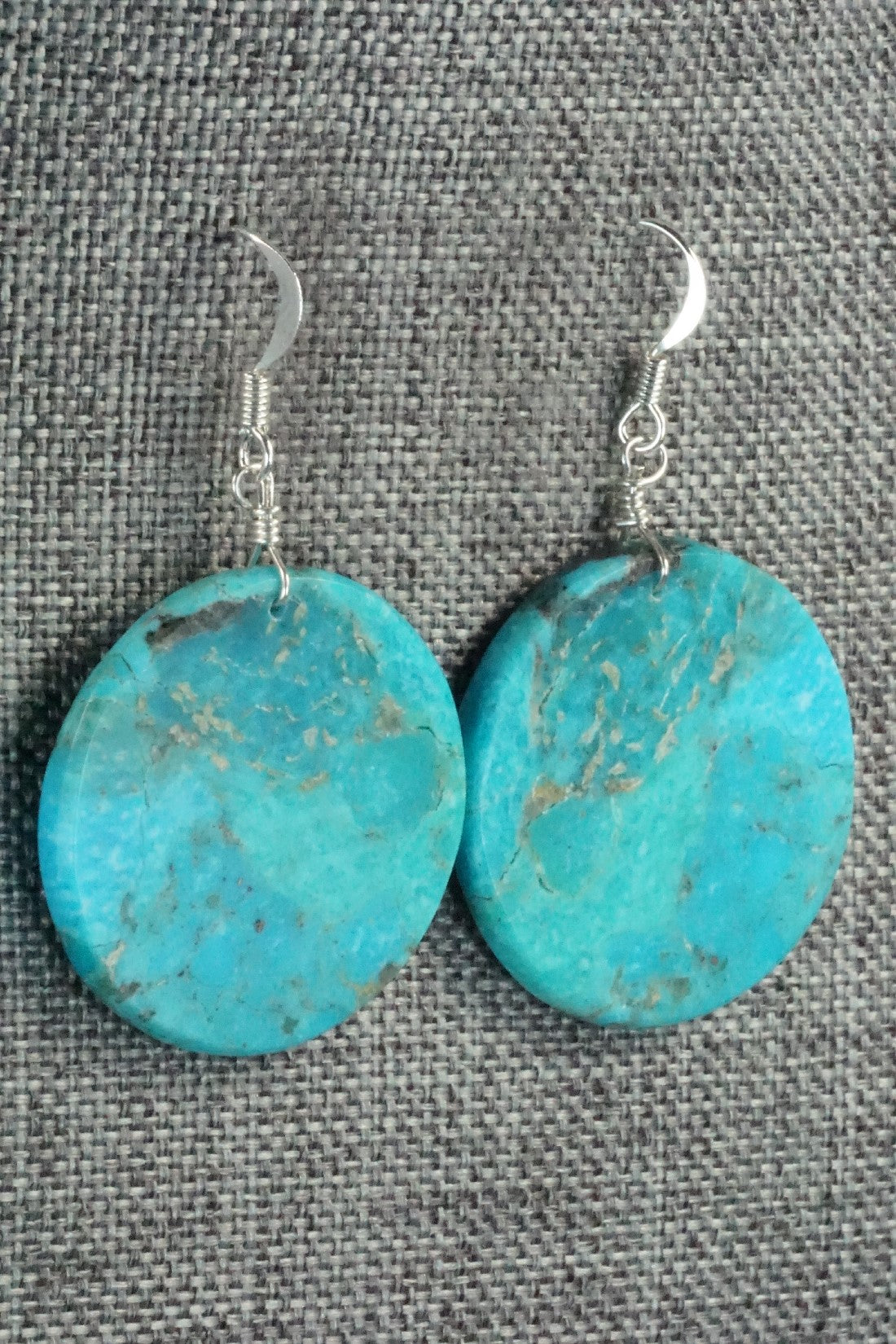 Turquoise & Sterling Silver Earrings - Lupe Lovato