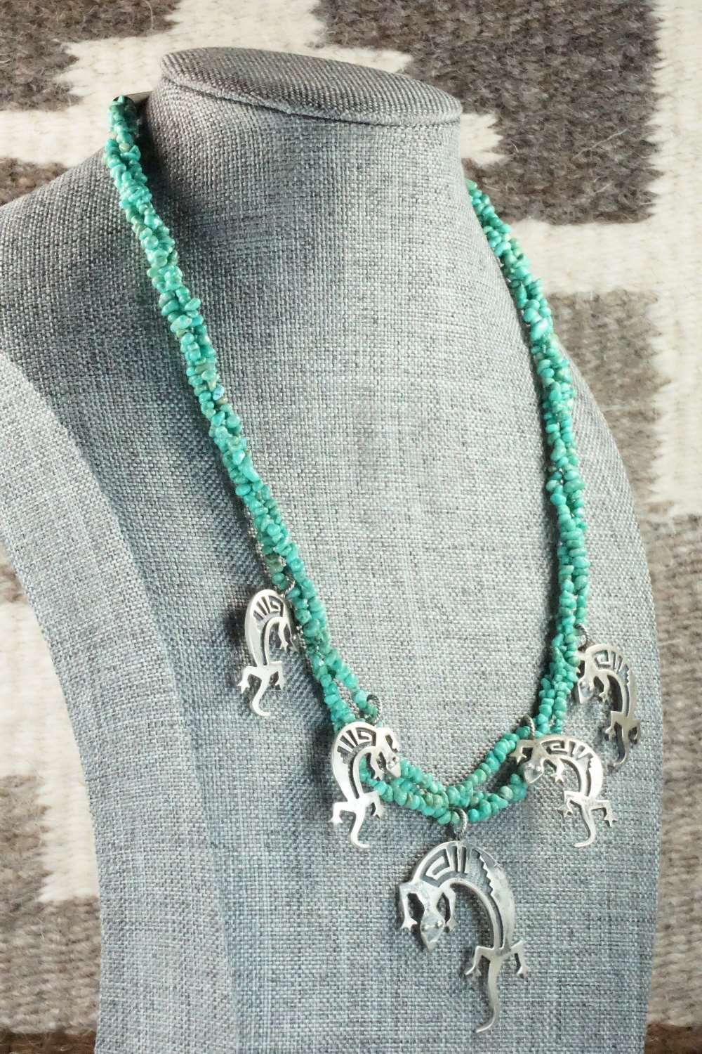 Turquoise & Sterling Silver Necklace - Charlie Bowie