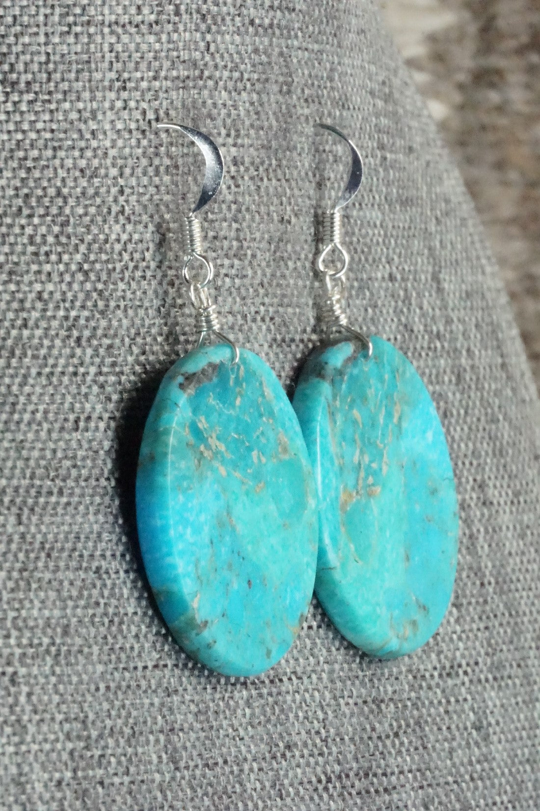 Turquoise & Sterling Silver Earrings - Lupe Lovato